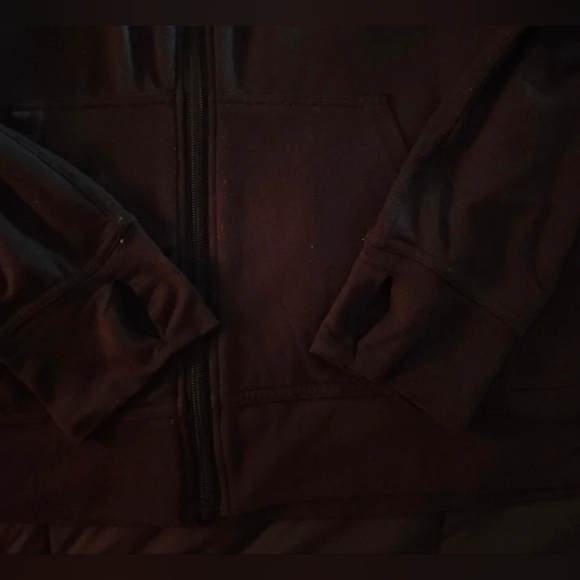 Athletic Works All Black FULL Zipper Hooded Sweatshirt/ Hoodie Jacket LARGE - Picture 9 of 9